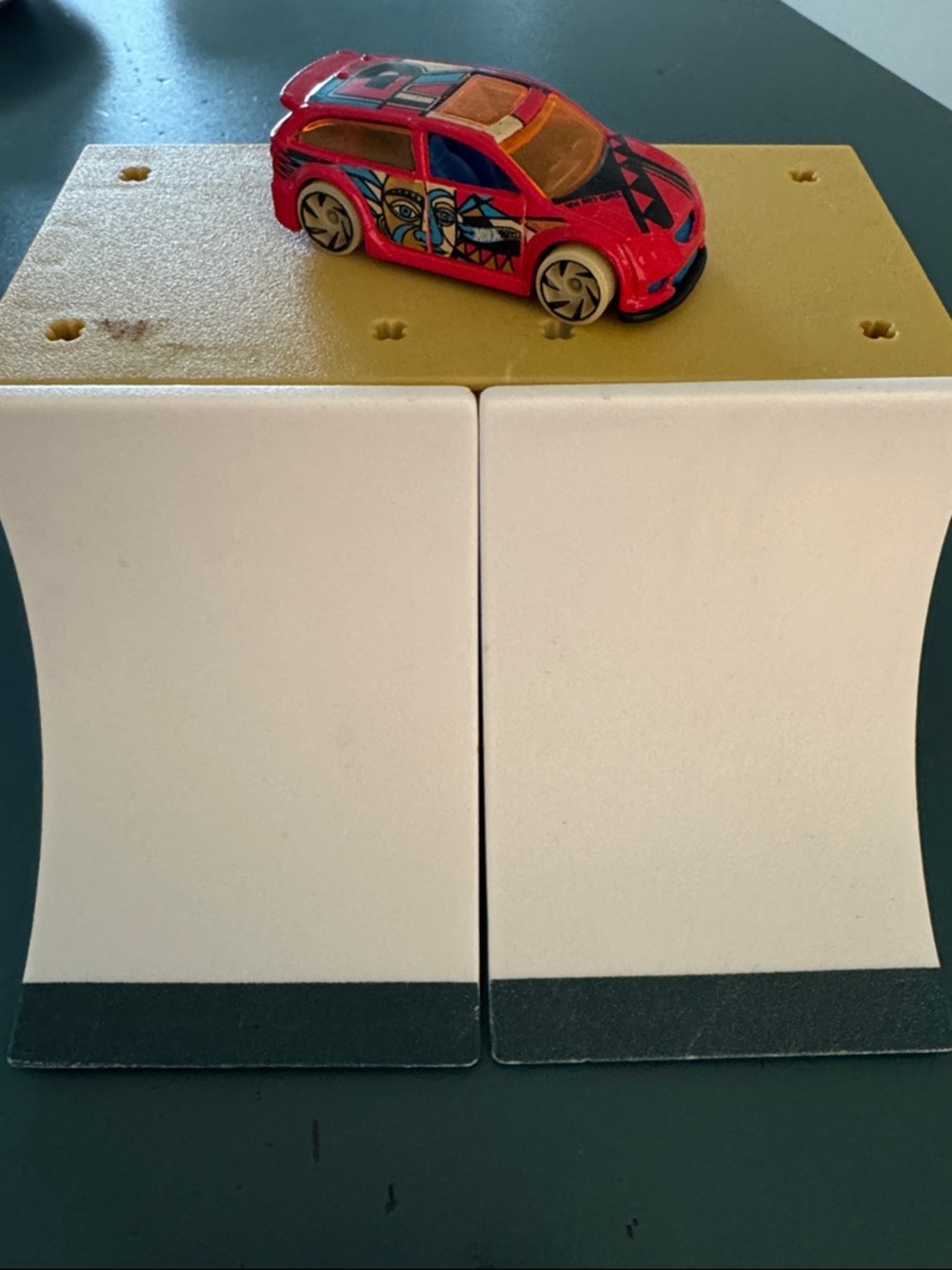 Red Die-Cast Toy Car with Tribal Graphics - Kids Vehicles